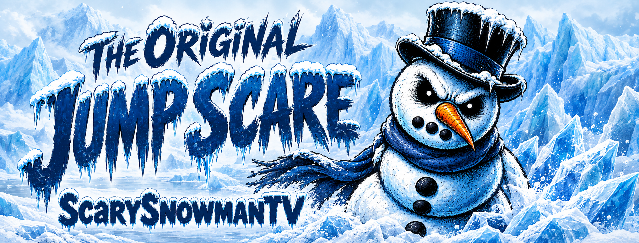 Scary Snowman TV — The Original Jump Scare. Glacier peaks.