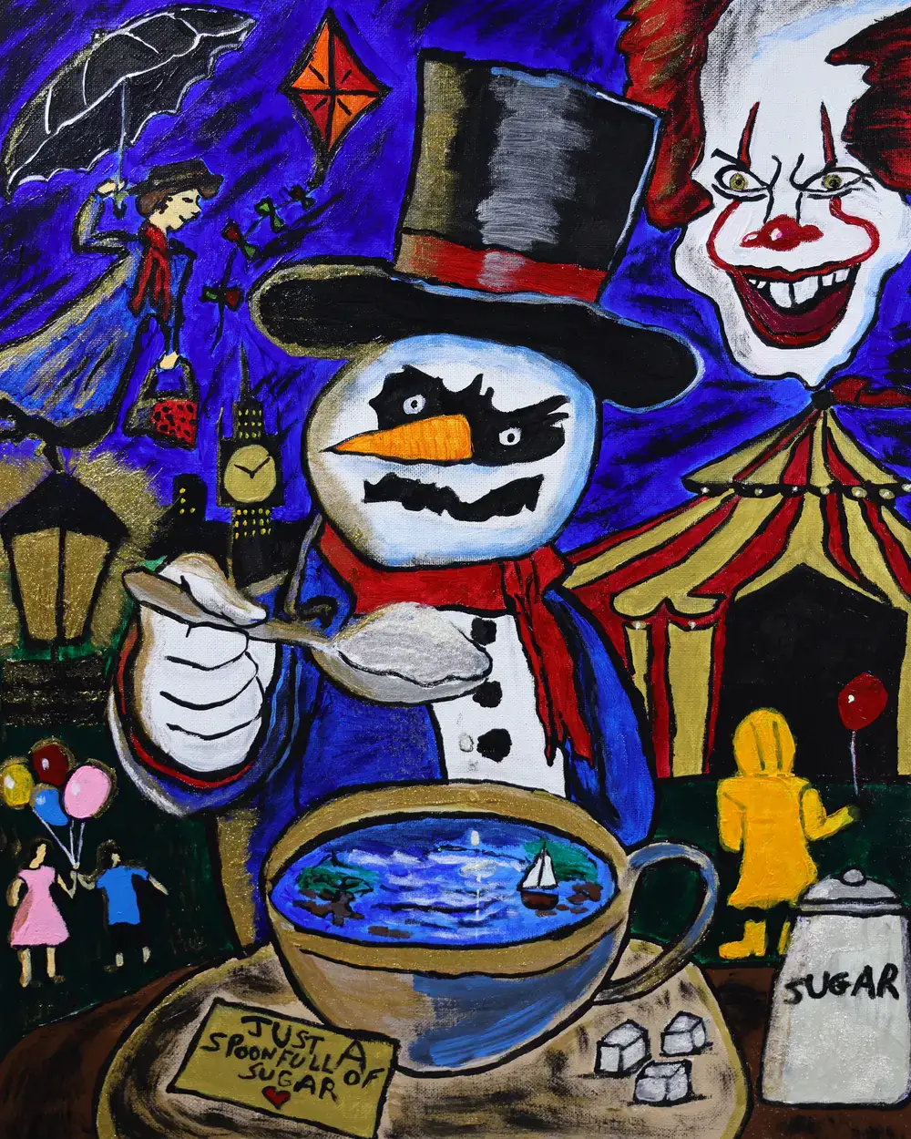 A Spoonful of Fear, original painting by Jay Karl