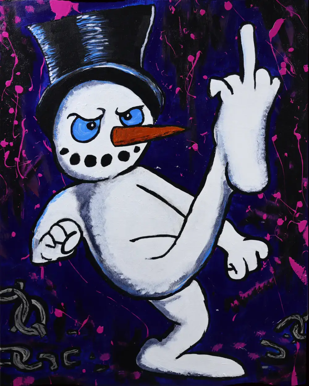 One Toe Over the Line, original painting by Jay Karl