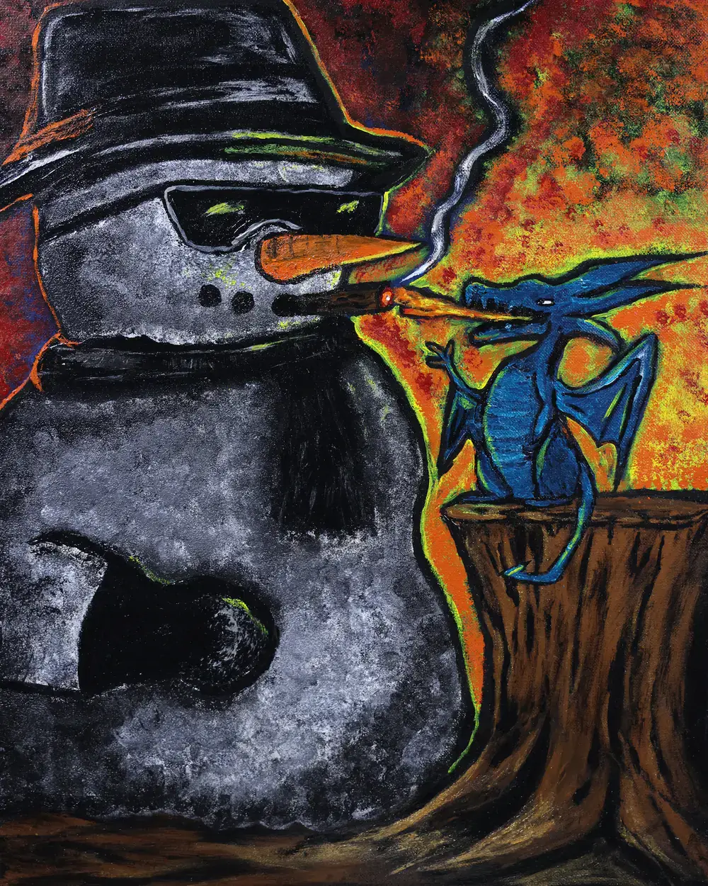 Passing the Flame, original painting by Jay Karl