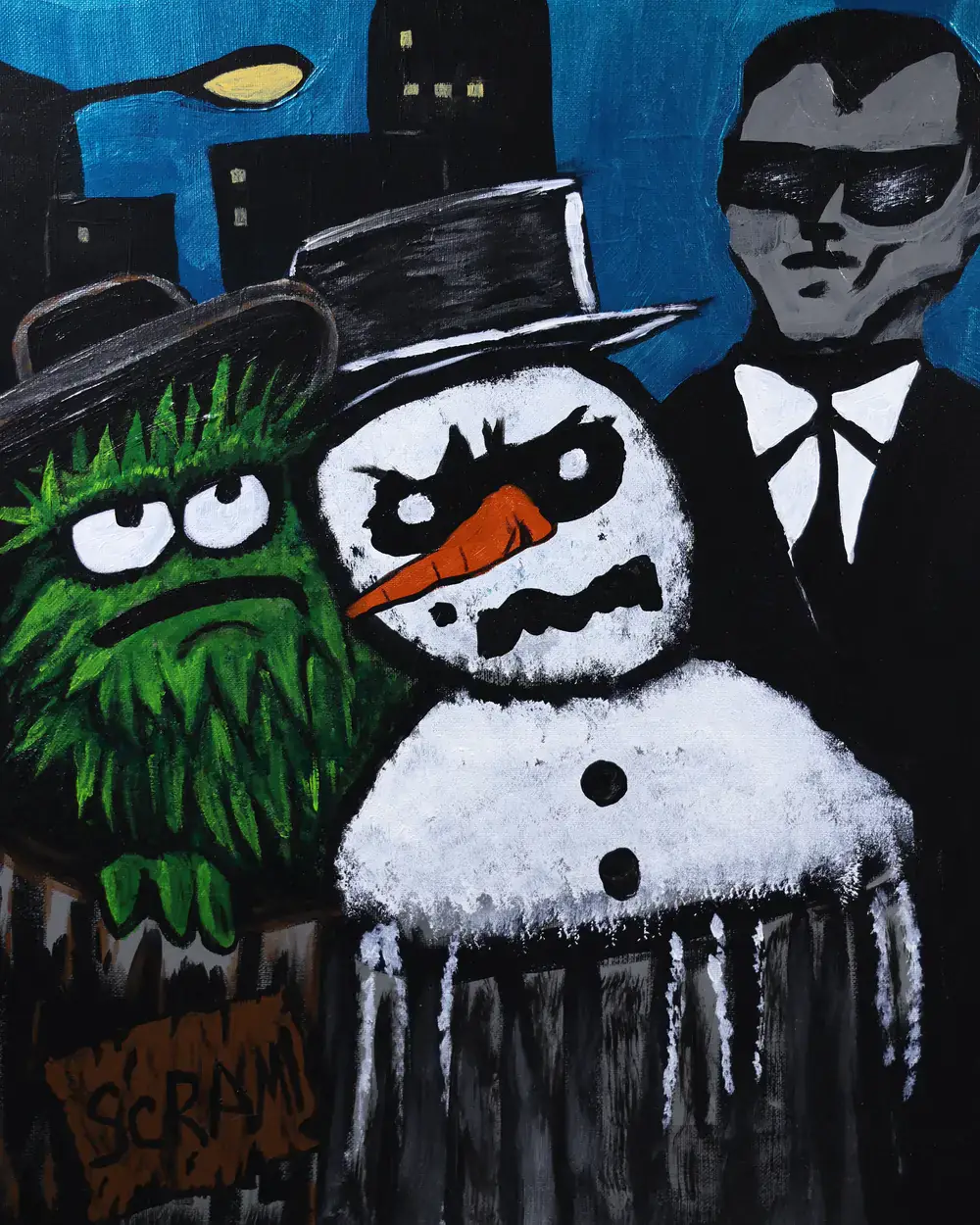 Scram, original painting by Jay Karl