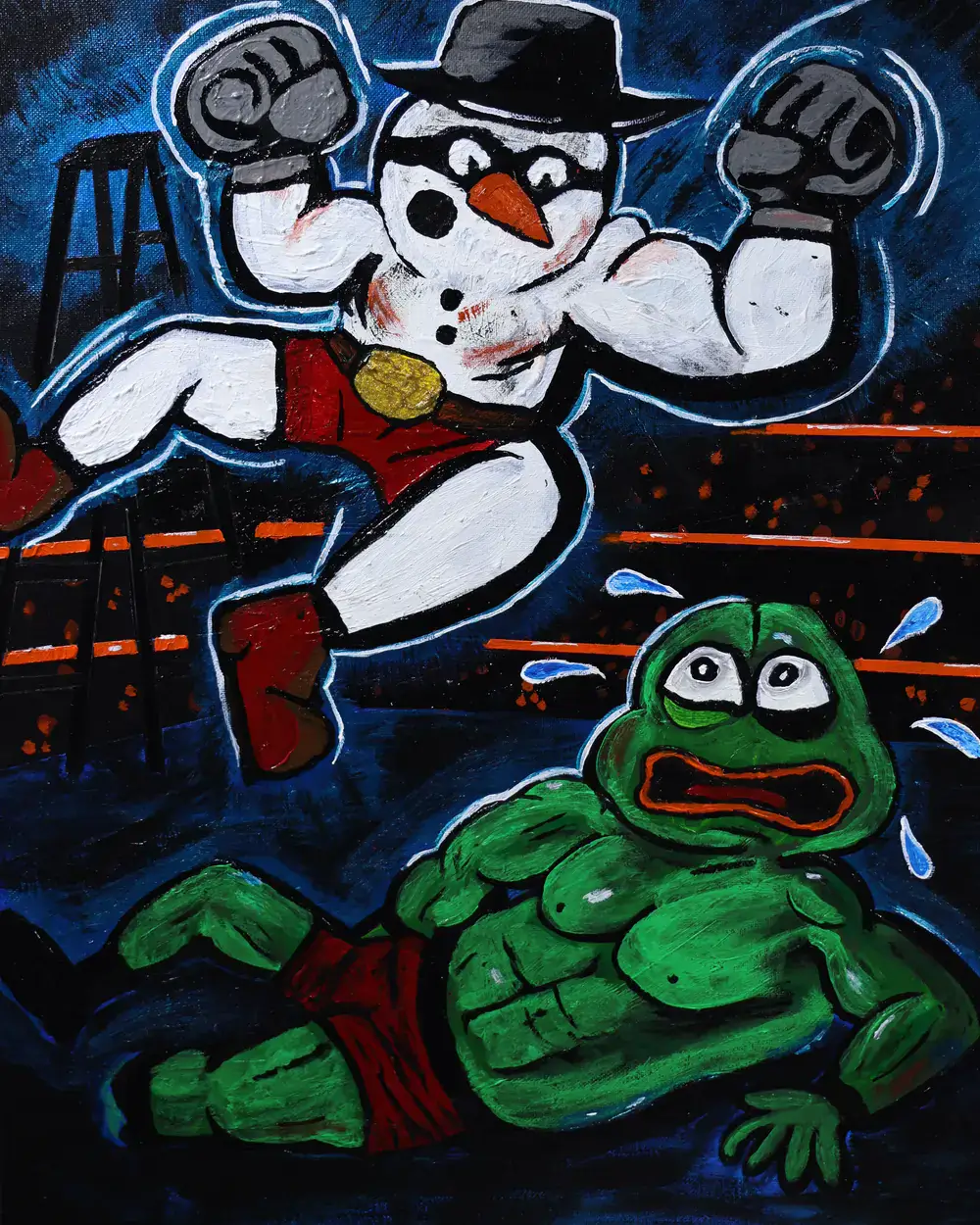 The Coldest Elbow, original painting by Jay Karl