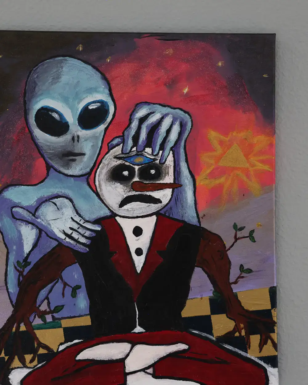 They Told Me to Smile, original painting by Jay Karl