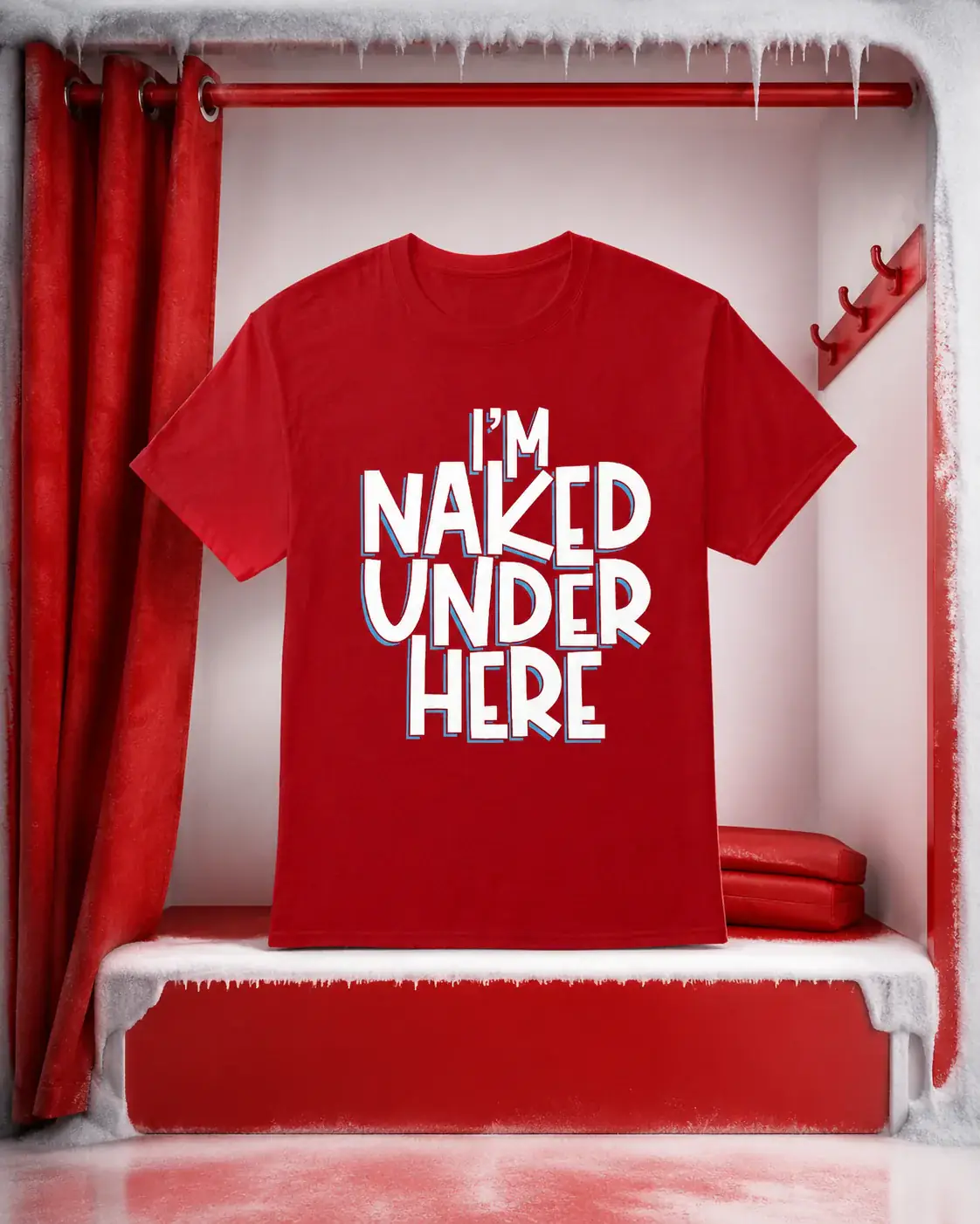 I’m Naked Under Here official merchandise artwork
