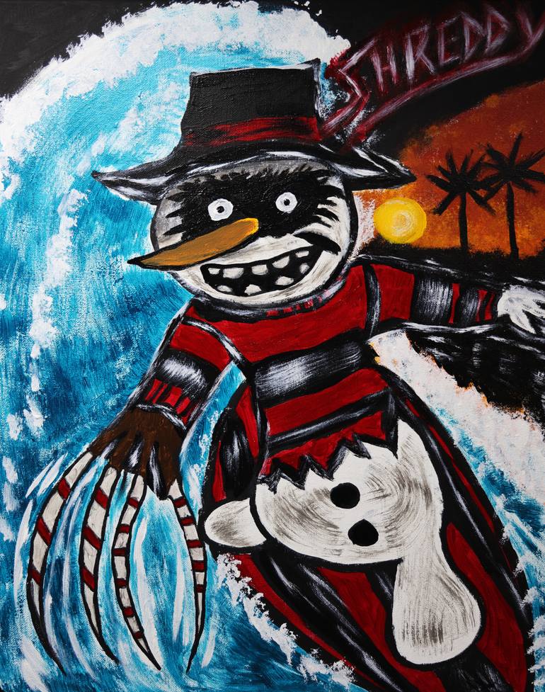SHREDDY – One More Wave, original painting by Jay Karl
